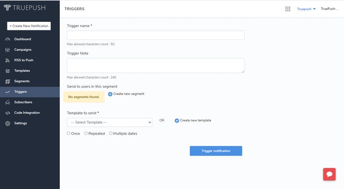 Truepush - Free Push Notifications