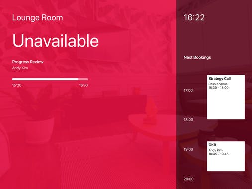 andcards Meeting Room Display