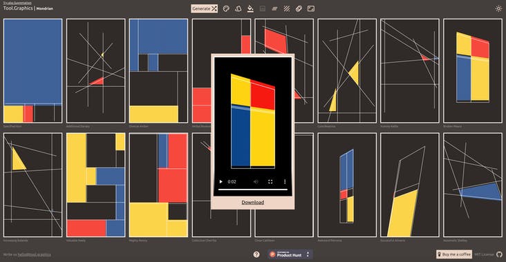 Mondrian Art Generator