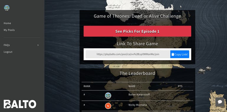 GoT Dead or Alive Challenge