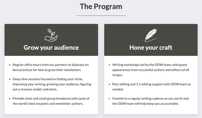 On Deck Writer Fellowship