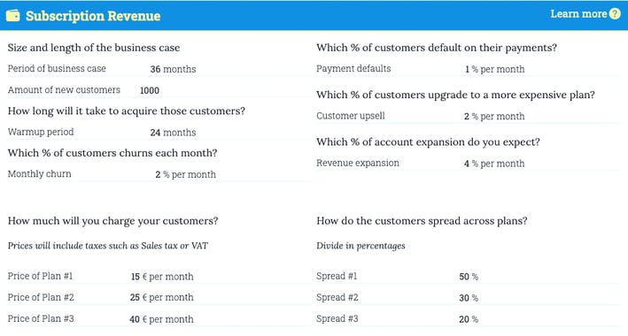 Business Case Calculator