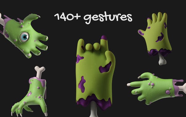 3D Halloween Hands