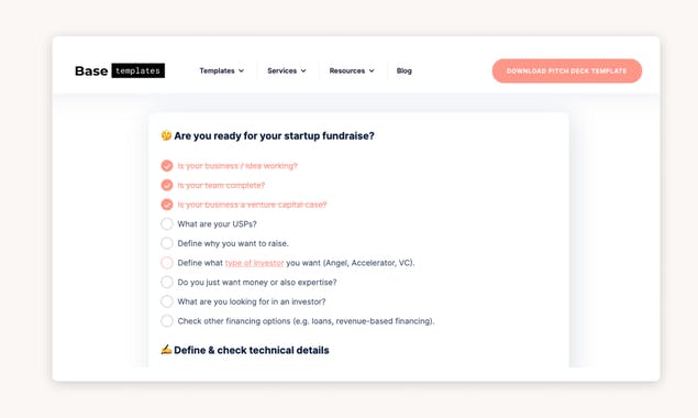 StartUp Fundraising Checklist
