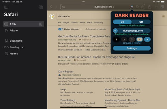 Dark Reader for iOS