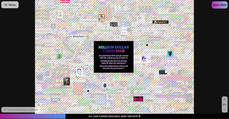 MillionDollarTokenPage.com