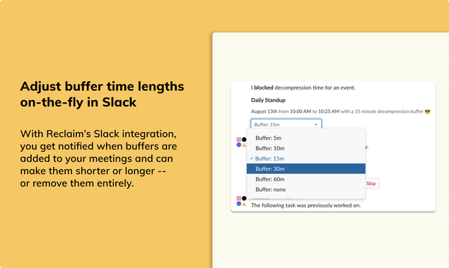 Buffer Time by Reclaim