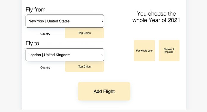 Cost-friendly flights