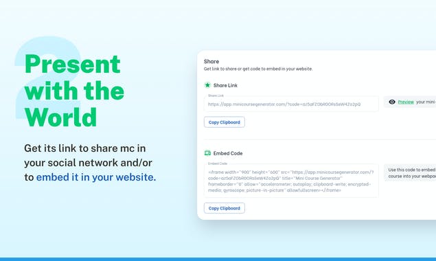Mini Course Generator
