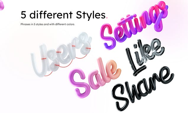 3D Lettering pack & Alphabet by Artify