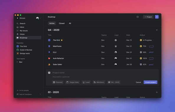 Linear Release Roadmaps
