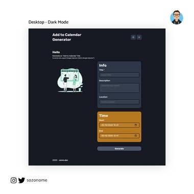 Add to Calendar Generator
