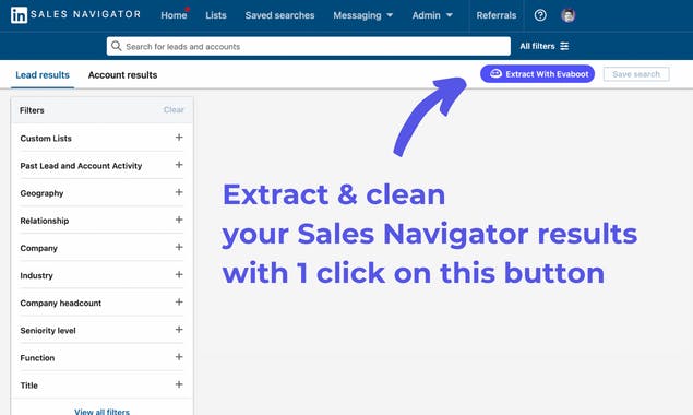 Evaboot - Smart Sales Navigator Scraper
