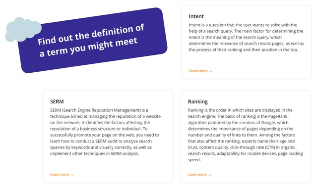 SEO Glossary by Serpstat