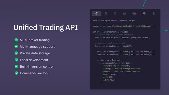 Tradologics Developer Preview