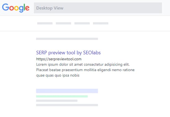SERP Preview Tool