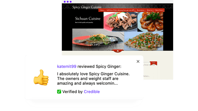 Credible: Reviews & Social Proofs