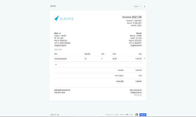 Serverless Invoices
